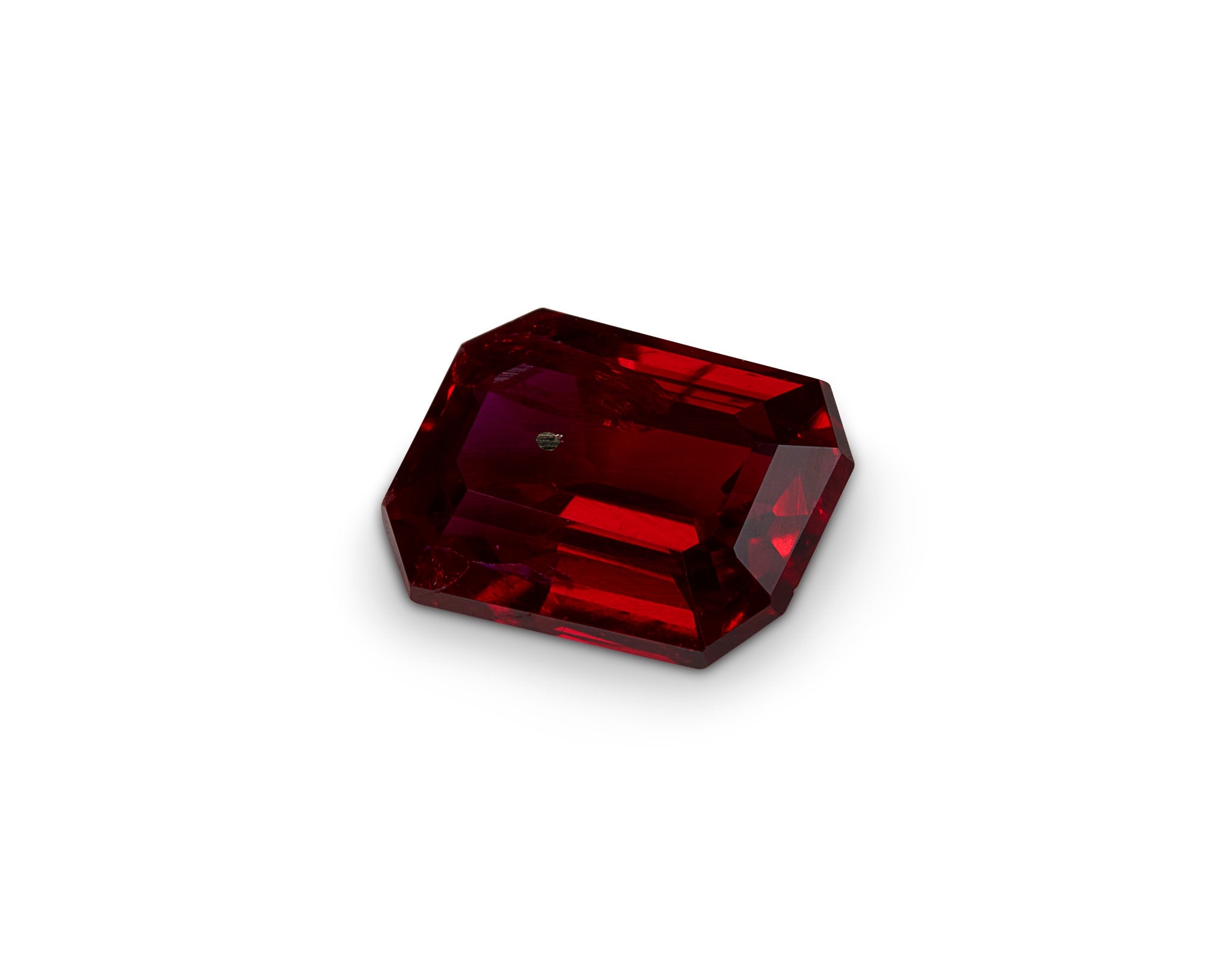 Unheated 0.65ct Pigeon Blood Ruby Cushion Cut Mozambique Origin