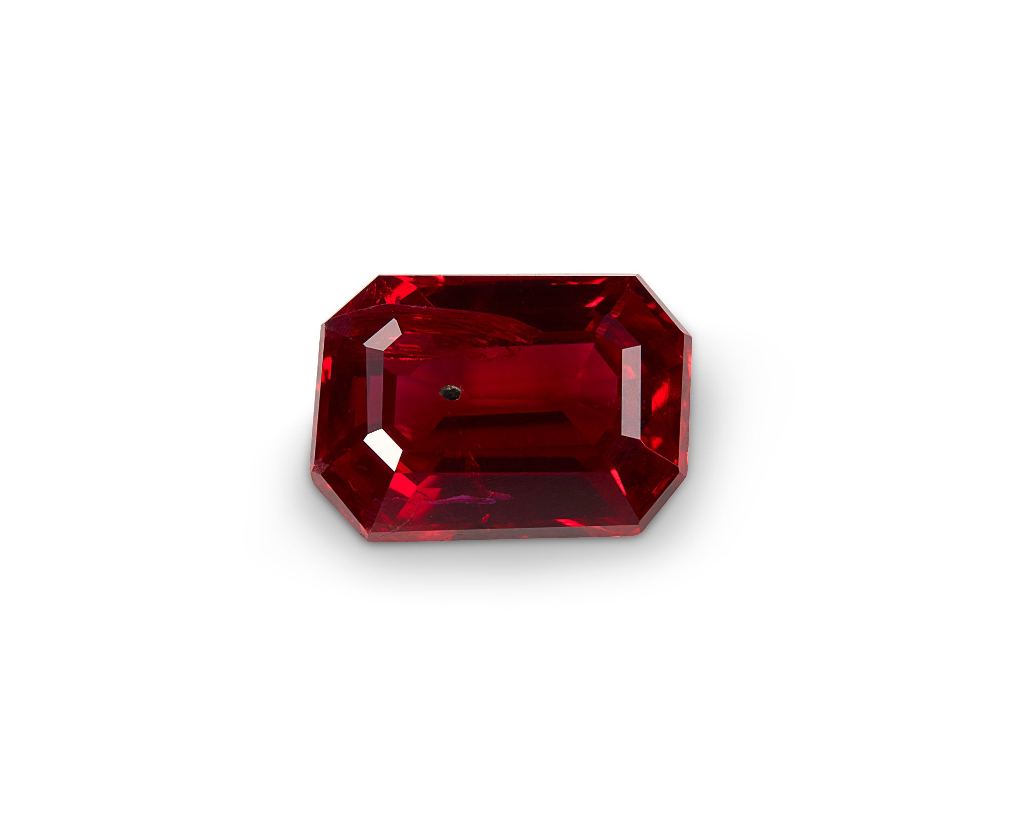 Unheated 0.65ct Pigeon Blood Ruby Cushion Cut Mozambique Origin