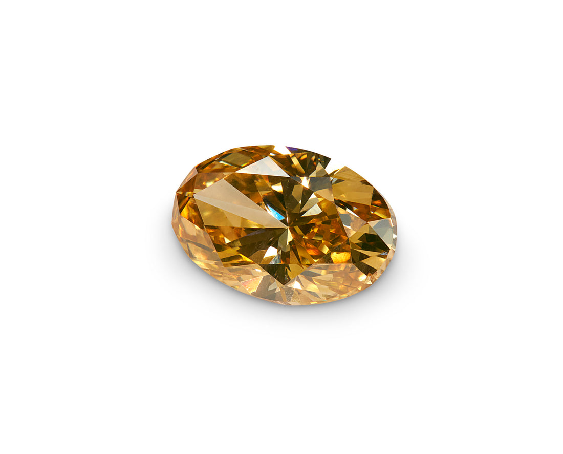 0.88ct Yellow Diamond Oval Cut