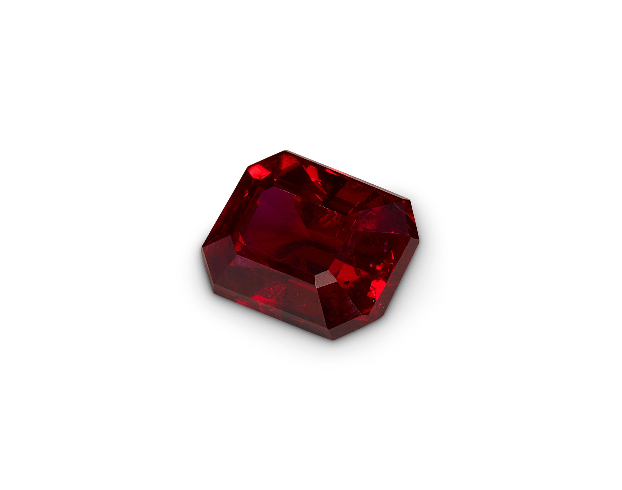 Unheated 0.89ct Pigeon Blood Ruby Emerald Cut 