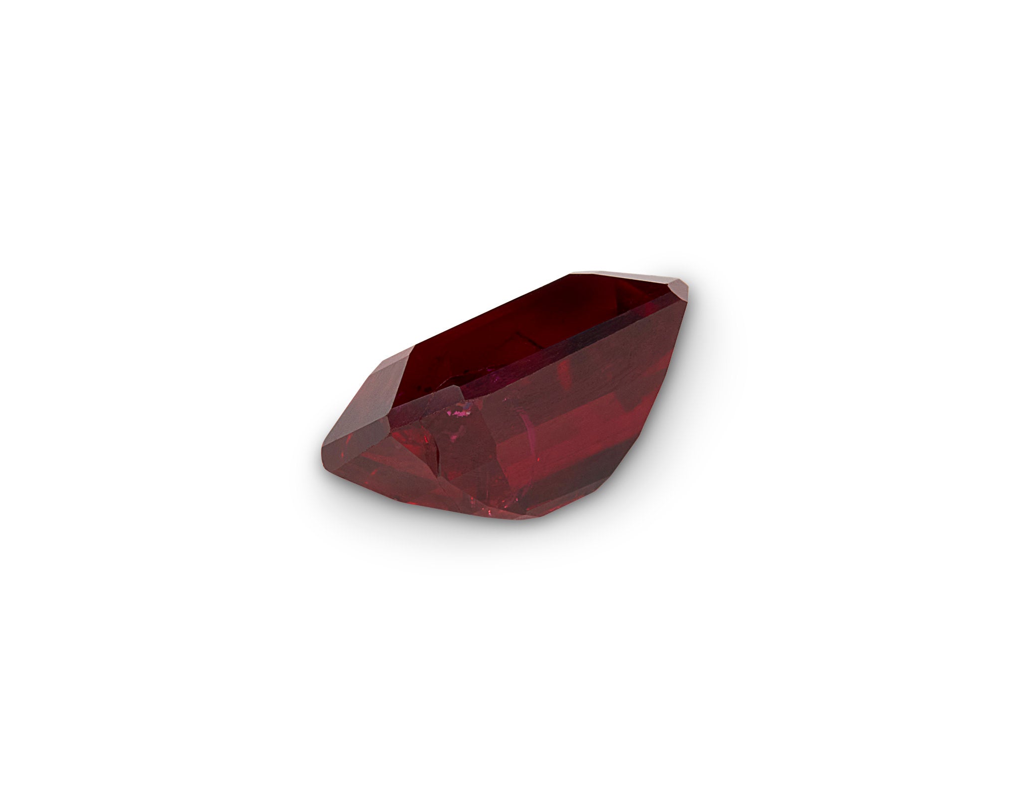 Unheated 0.89ct Pigeon Blood Ruby Emerald Cut 