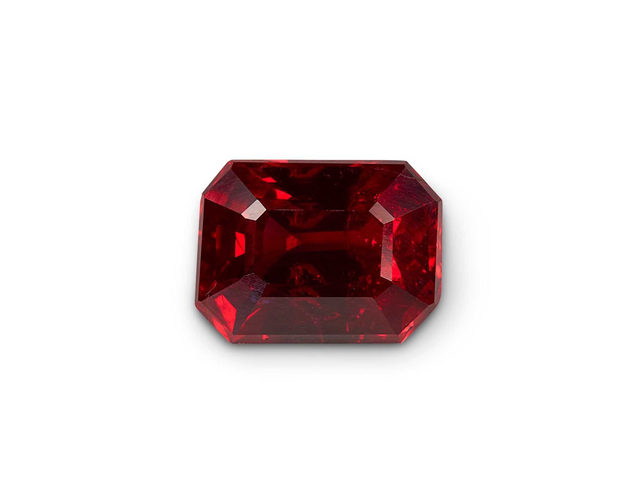 Unheated 0.89ct Pigeon Blood Ruby Emerald Cut 