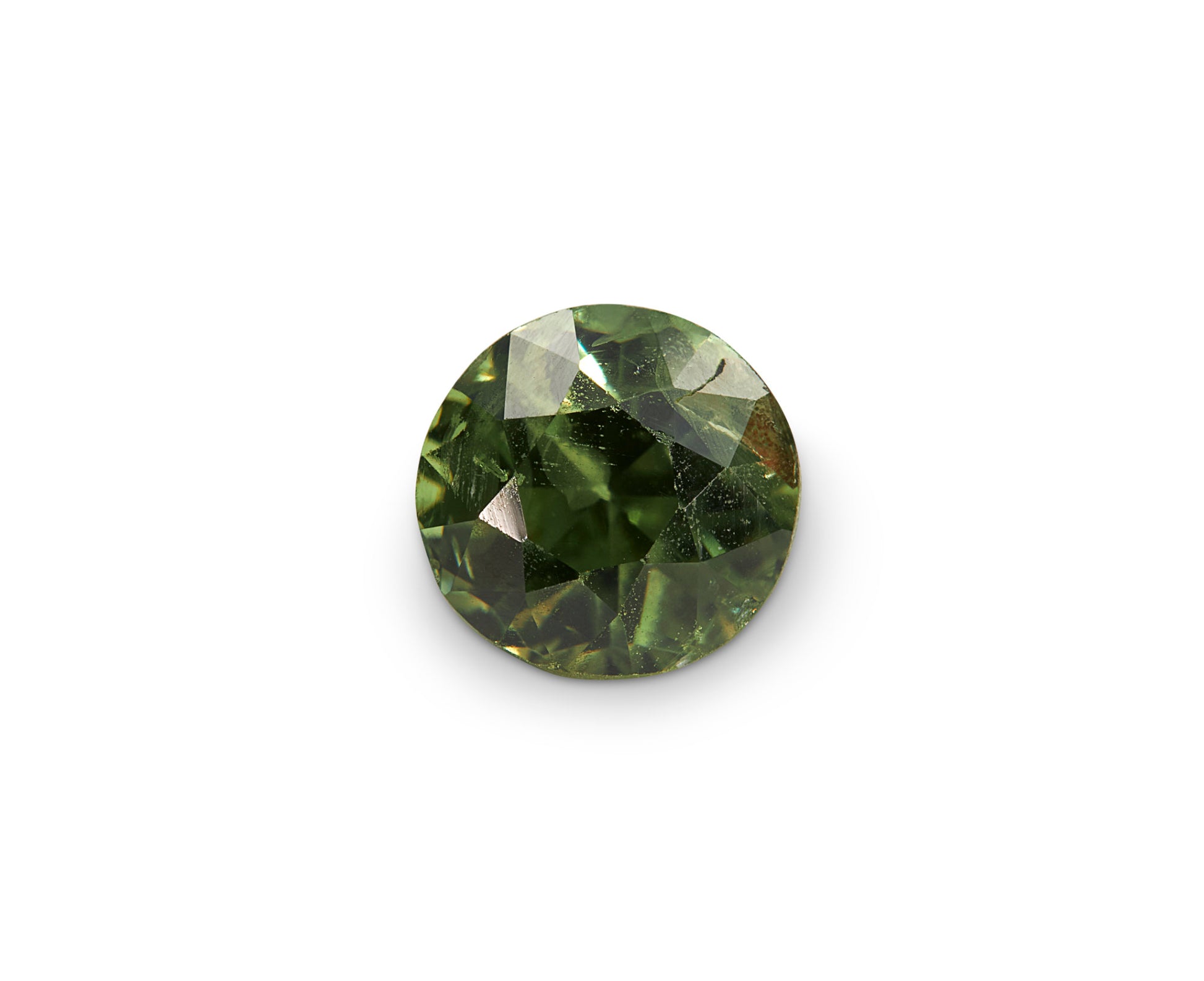 0.99ct Demantoid Garnet Round Brilliant Cut Namibia Origin