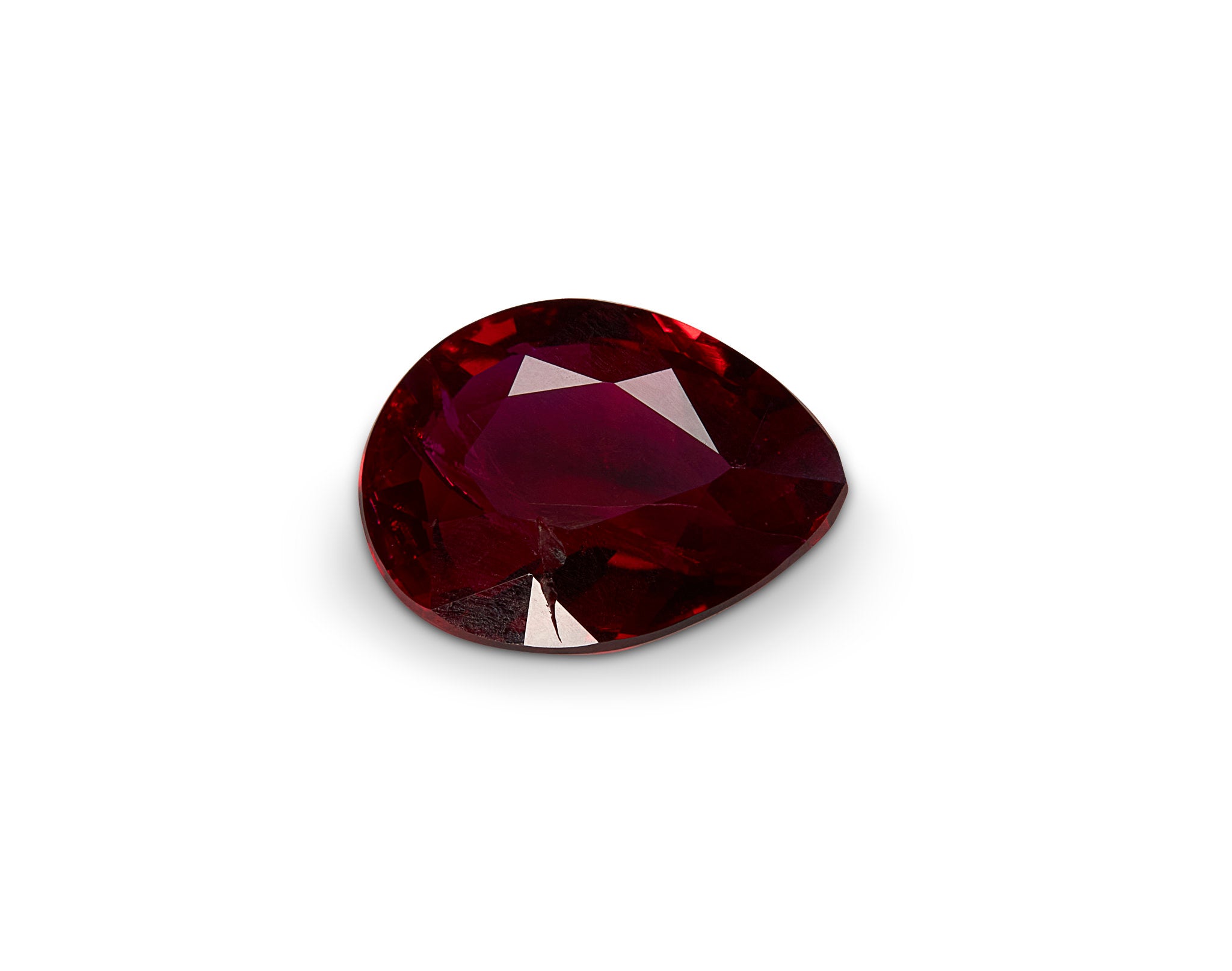 1.00ct Pigeon Blood Ruby Pear Cut