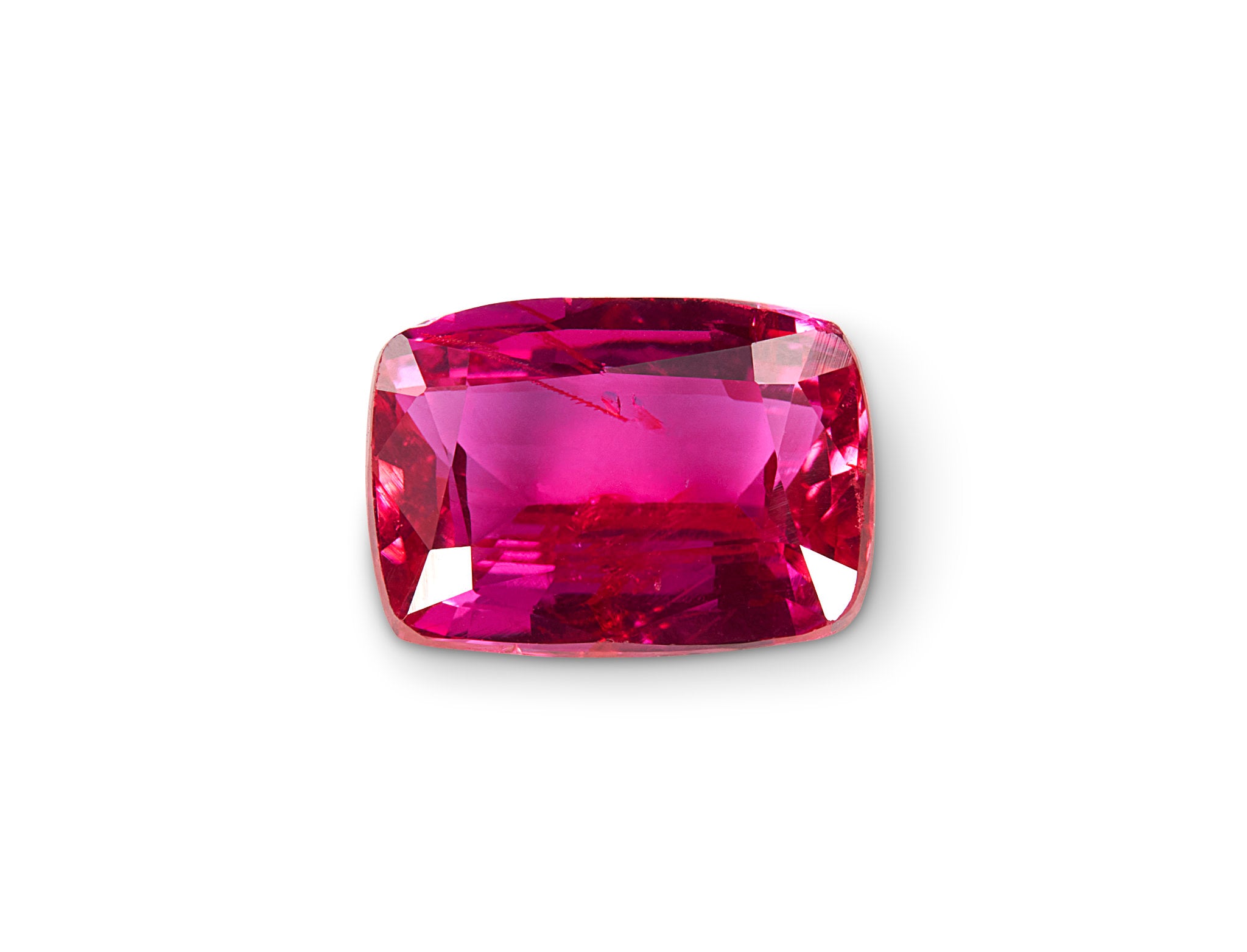 Unheated 1.01ct Pigeon Blood Ruby Cushion Cut Mozambique Origin