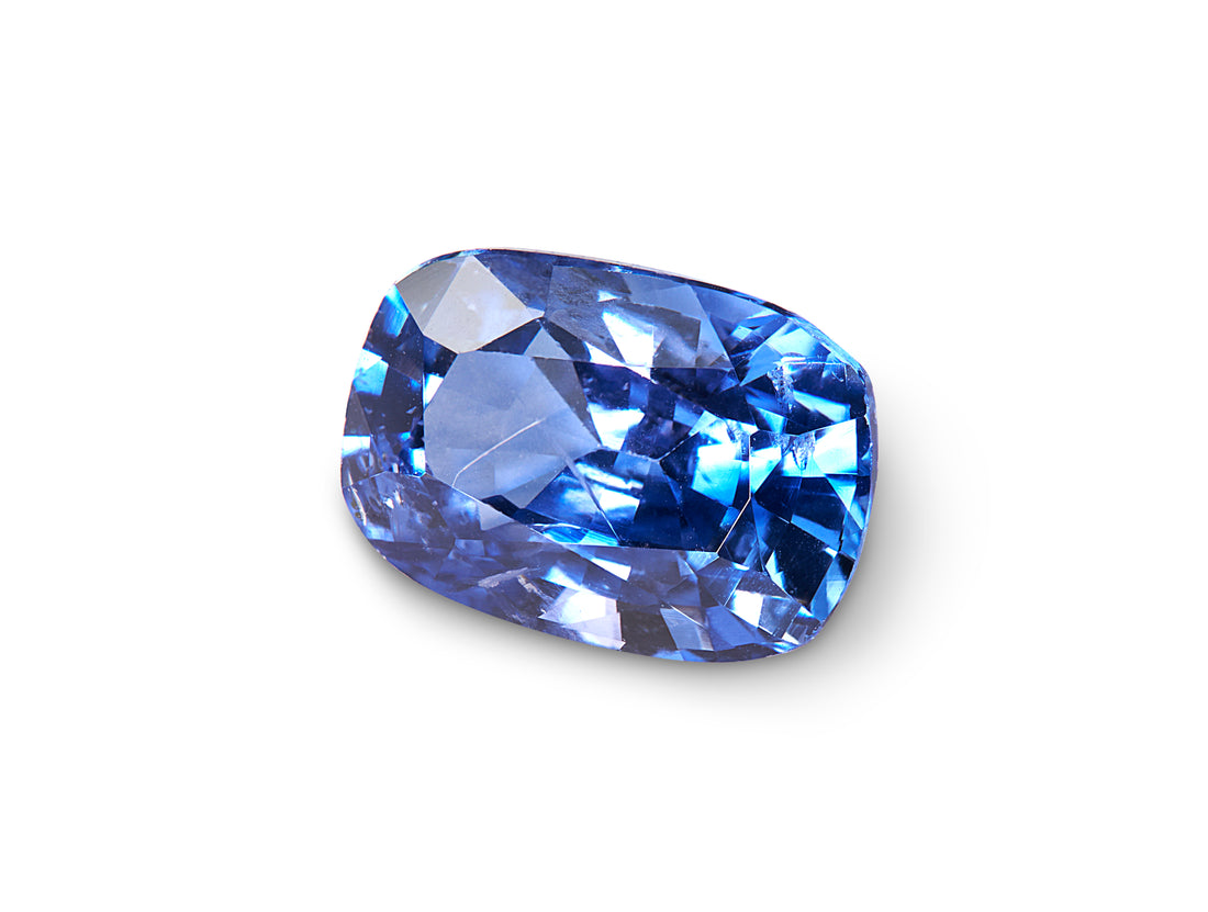 1.00ct Cornflower Blue Sapphire Cushion Cut Sri Lanka