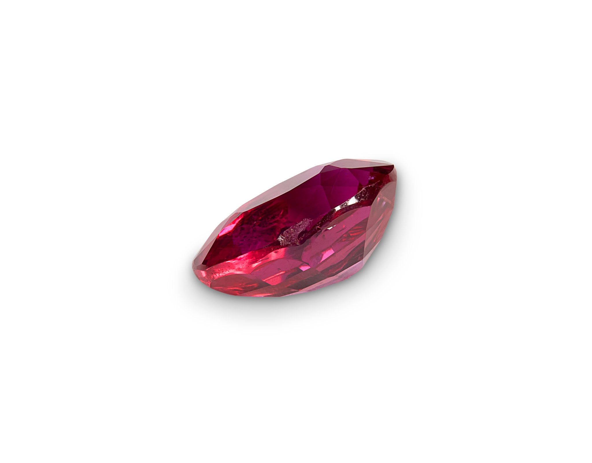 1.01ct Pigeon Blood Ruby Oval Cut Mozambique Origin