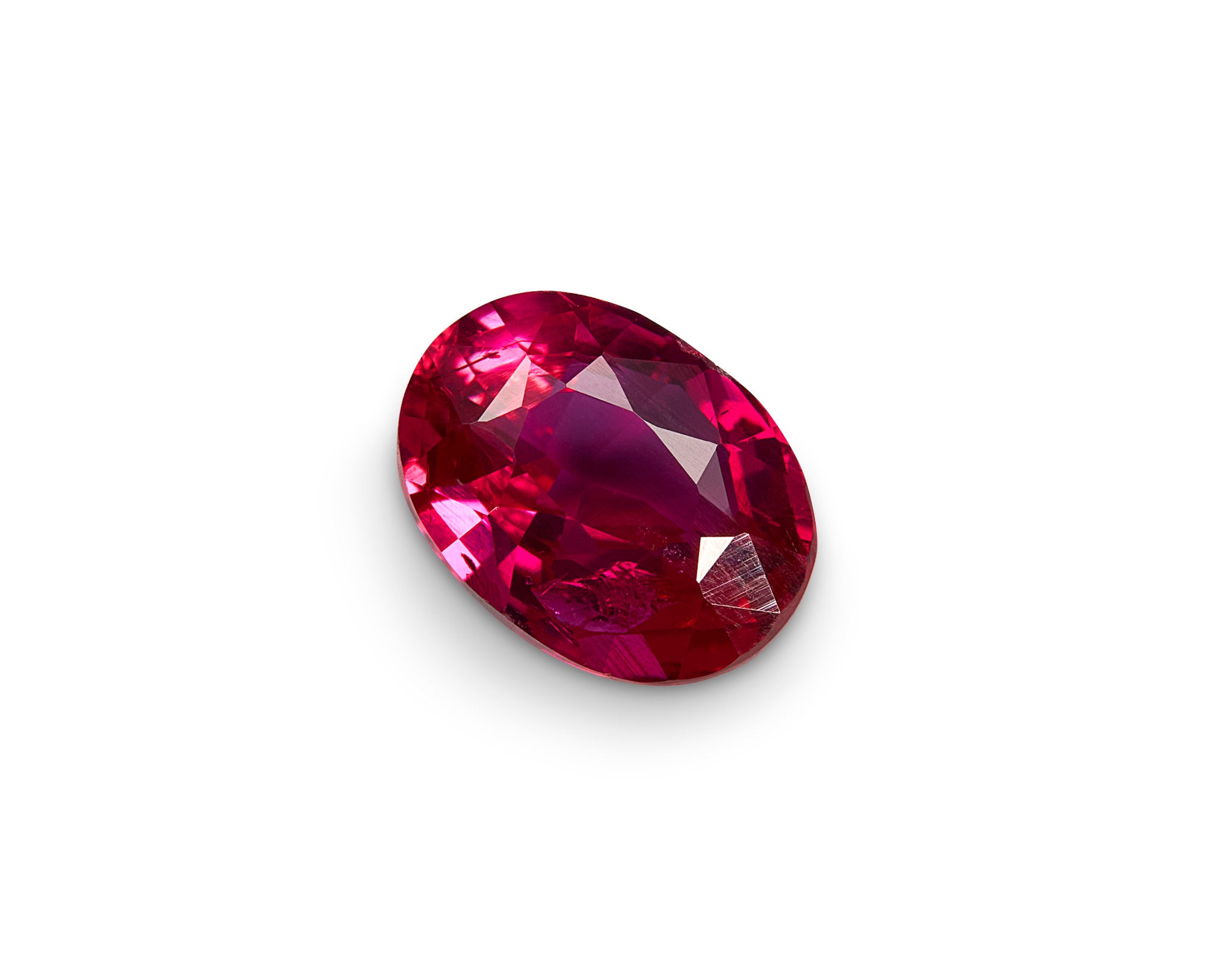 1.01ct Pigeon Blood Ruby Oval Cut Mozambique Origin