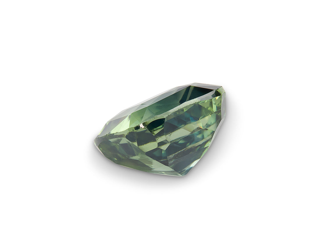 1.08ct Teal Green Sapphire Cushion Cut