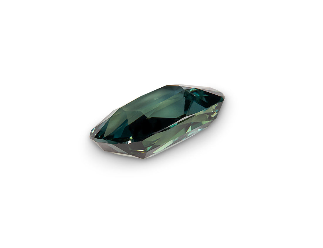 Unheated 1.09ct Teal Sapphire Cushion Cut Madagascar Origin