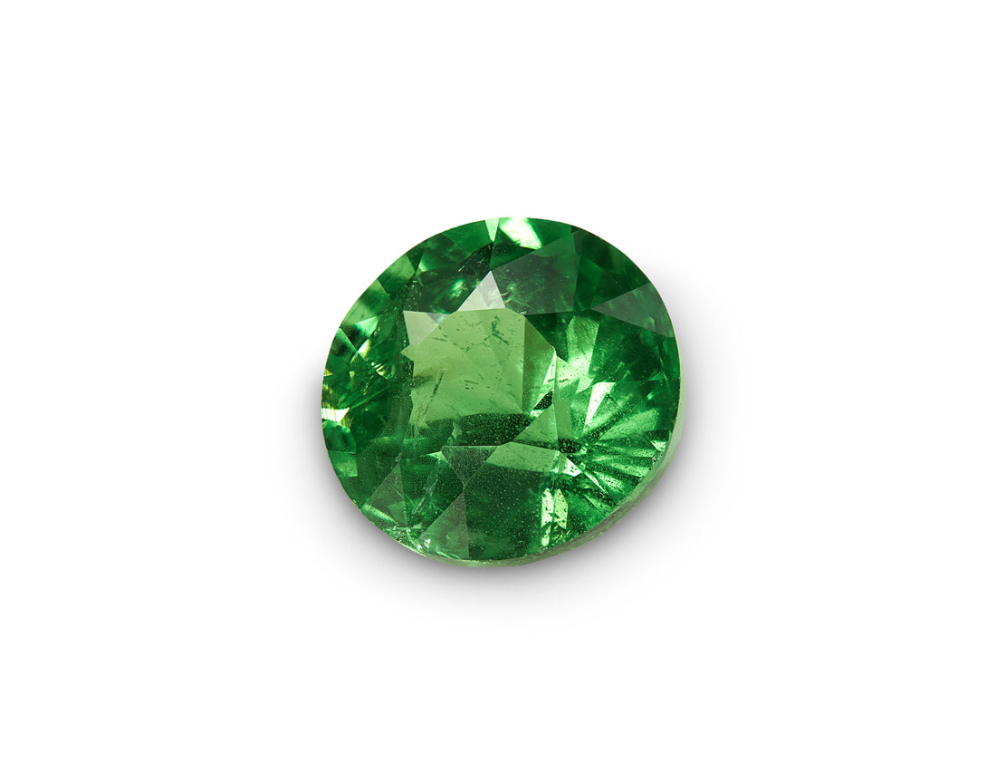 1.11ct Tsavorite Green Garnet Round Brilliant Cut 