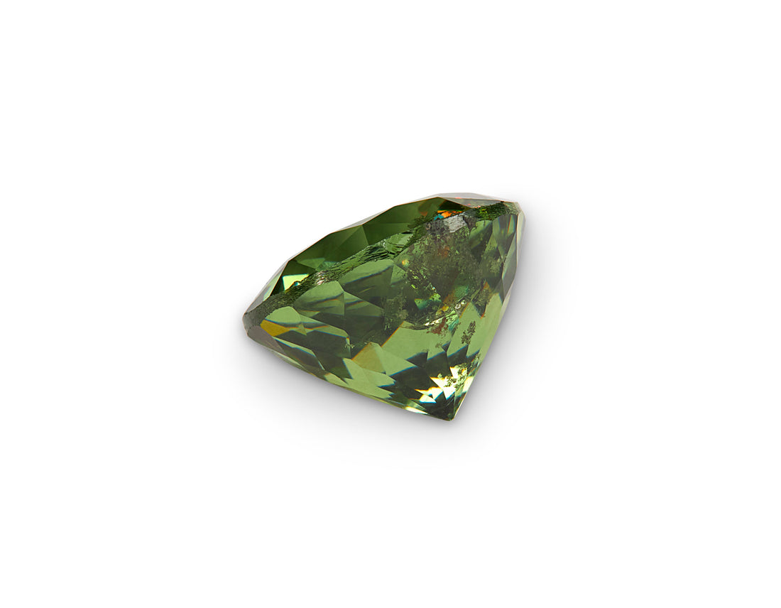 1.11ct Demantoid Garnet Round Brilliant Cut Namibia Origin.