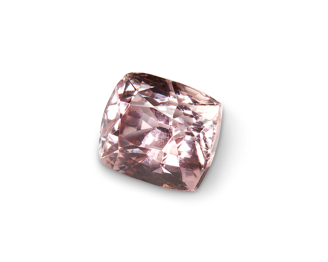 1.12ct Peach Sapphire Cushion Cut Madagascar Origin