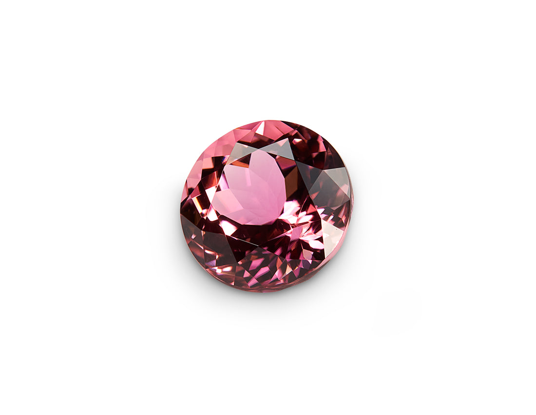 1.16ct Vivid Pink Tourmaline Round Brilliant Cut