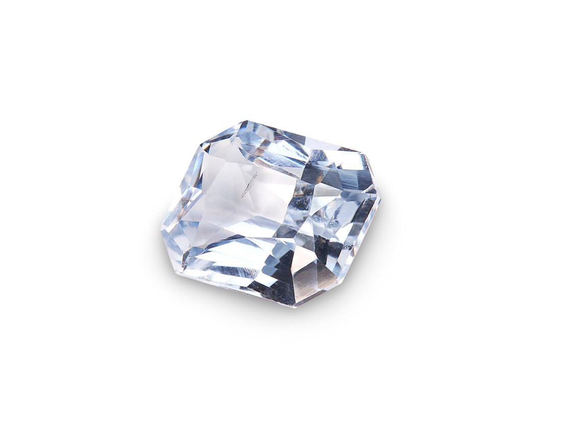 1.18ct Icy Blue Sapphire Emerald Cut