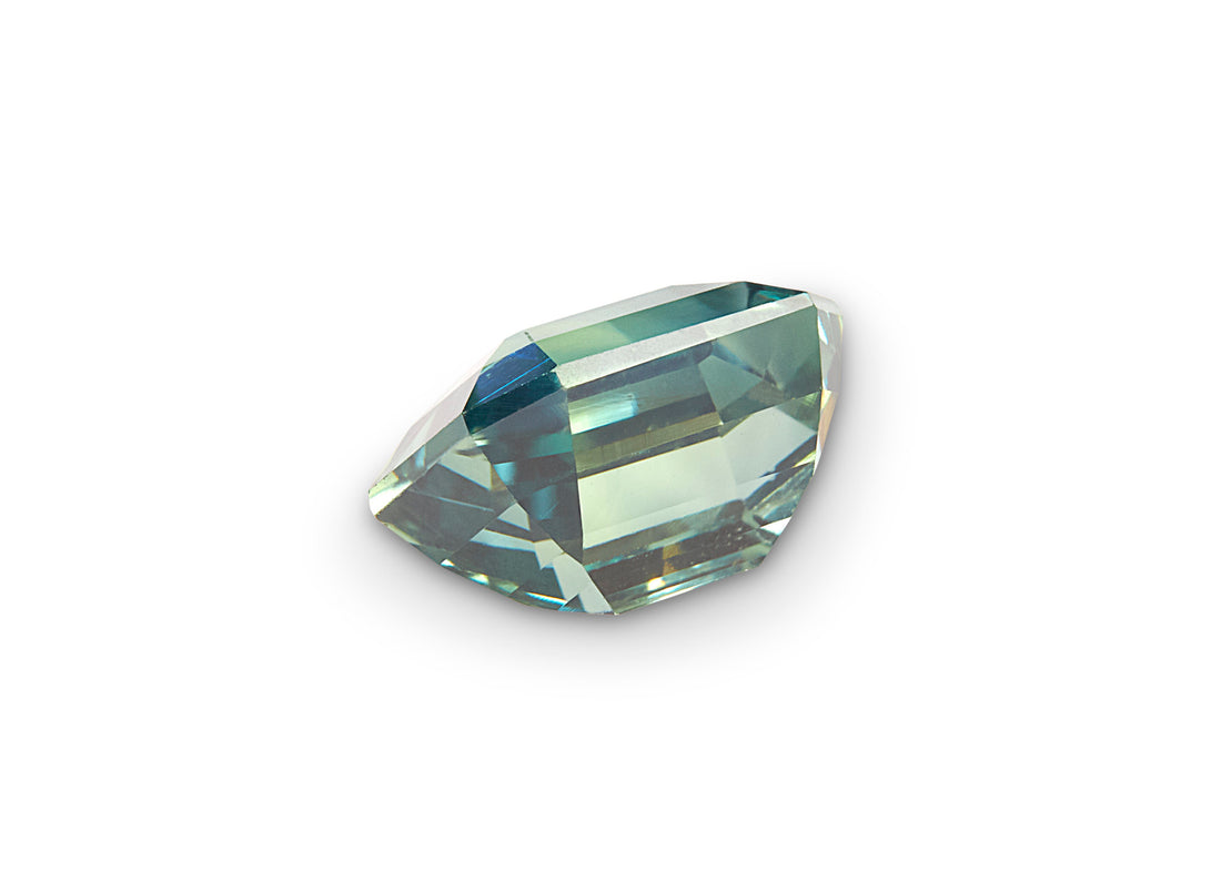 1.20ct Teal Green Blue Sapphire Emerald Cut