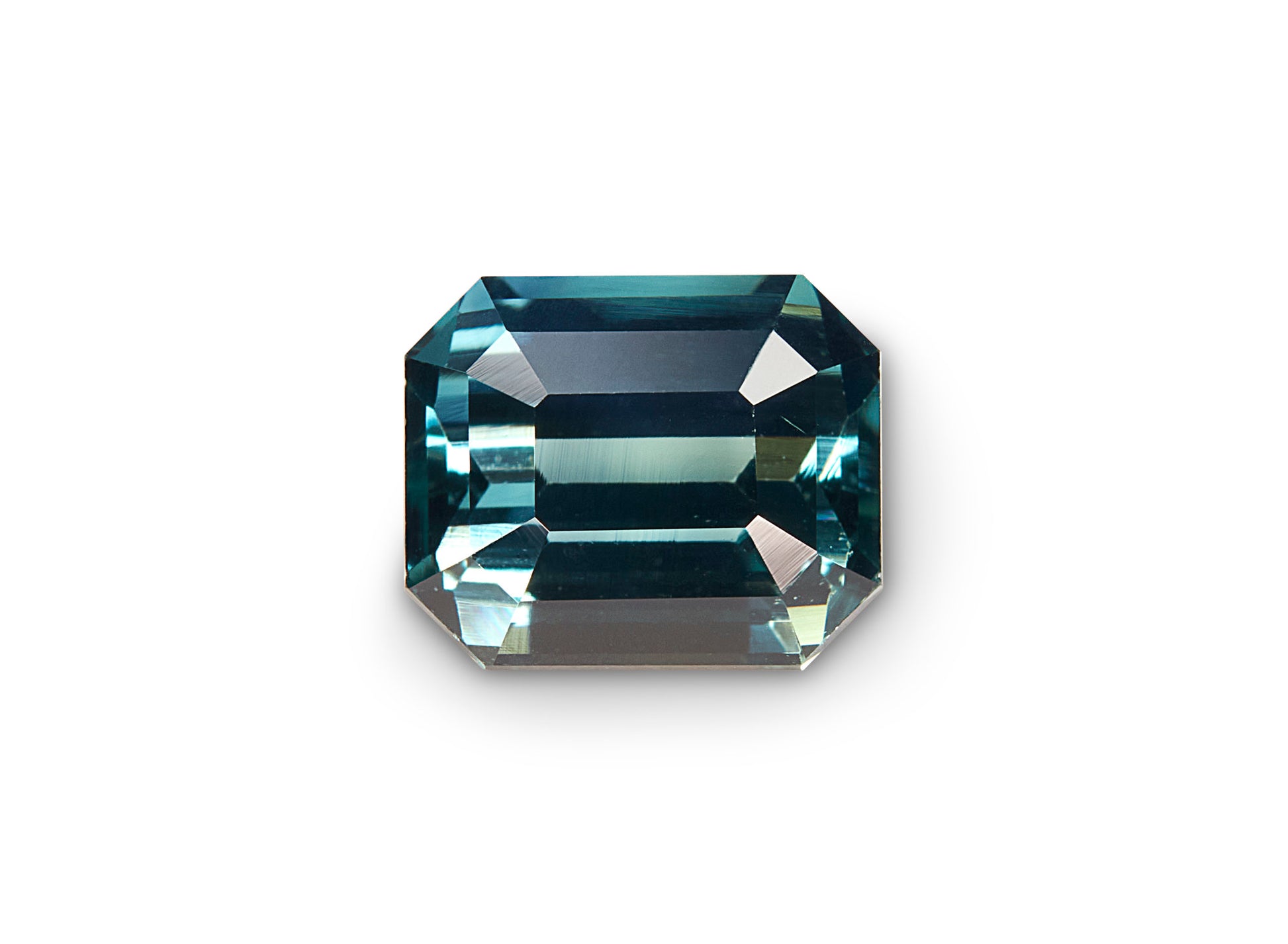 1.20ct Teal Green Blue Sapphire Emerald Cut