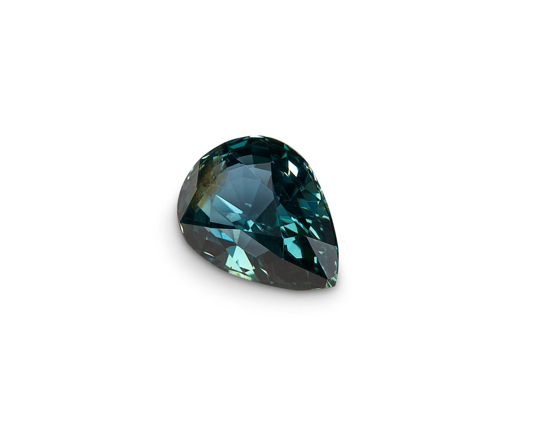 1.31ct Steel Blue Sapphire Pear Cut