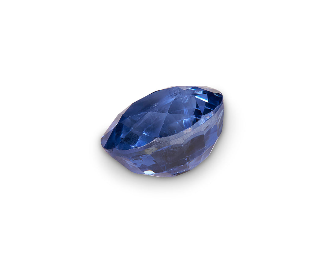 1.41ct Cornflower Blue Sapphire Round Brilliant Cut Sri Lanka Origin