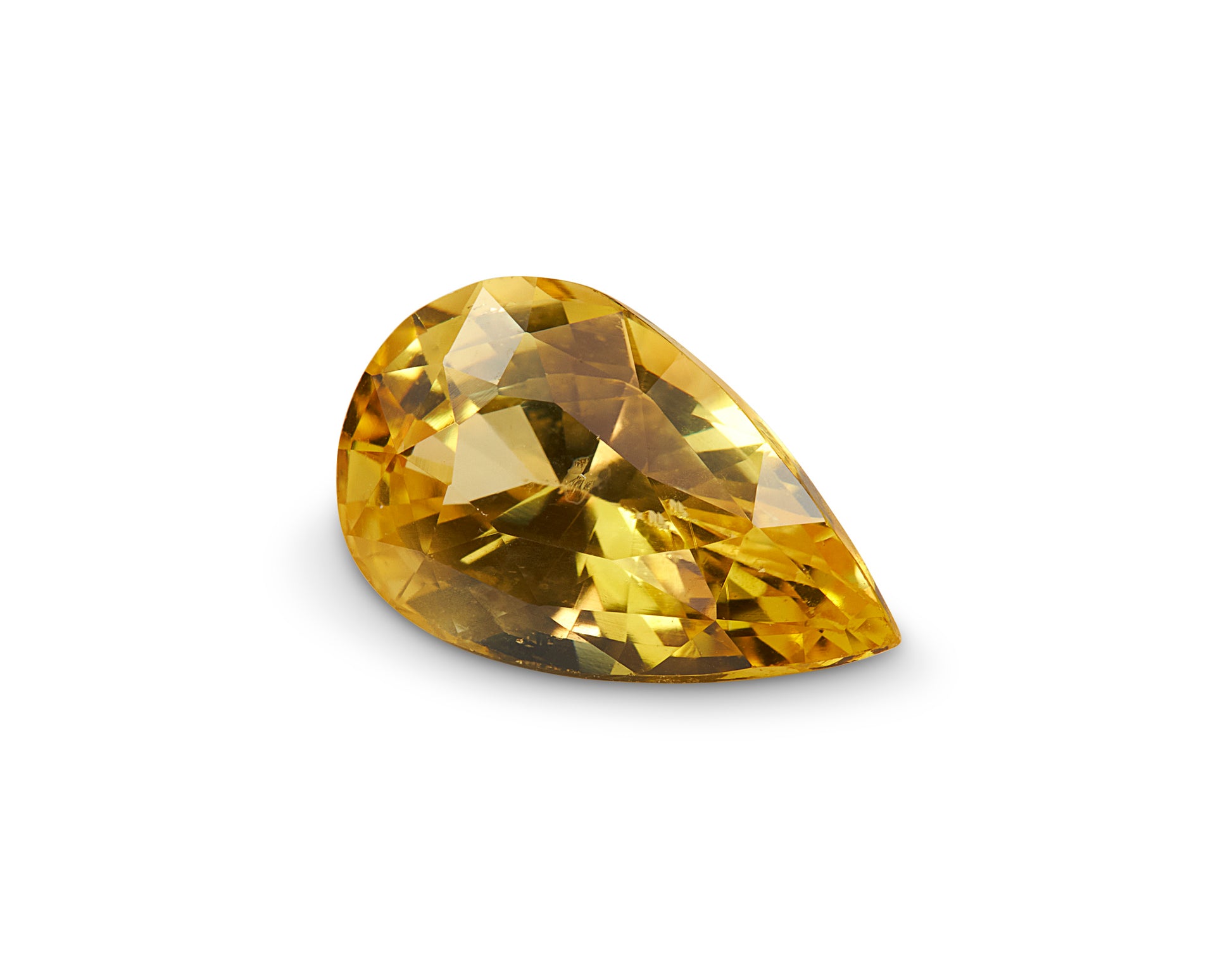 1.51ct Yellow Sapphire Pear Shape Sri Lanka Origin