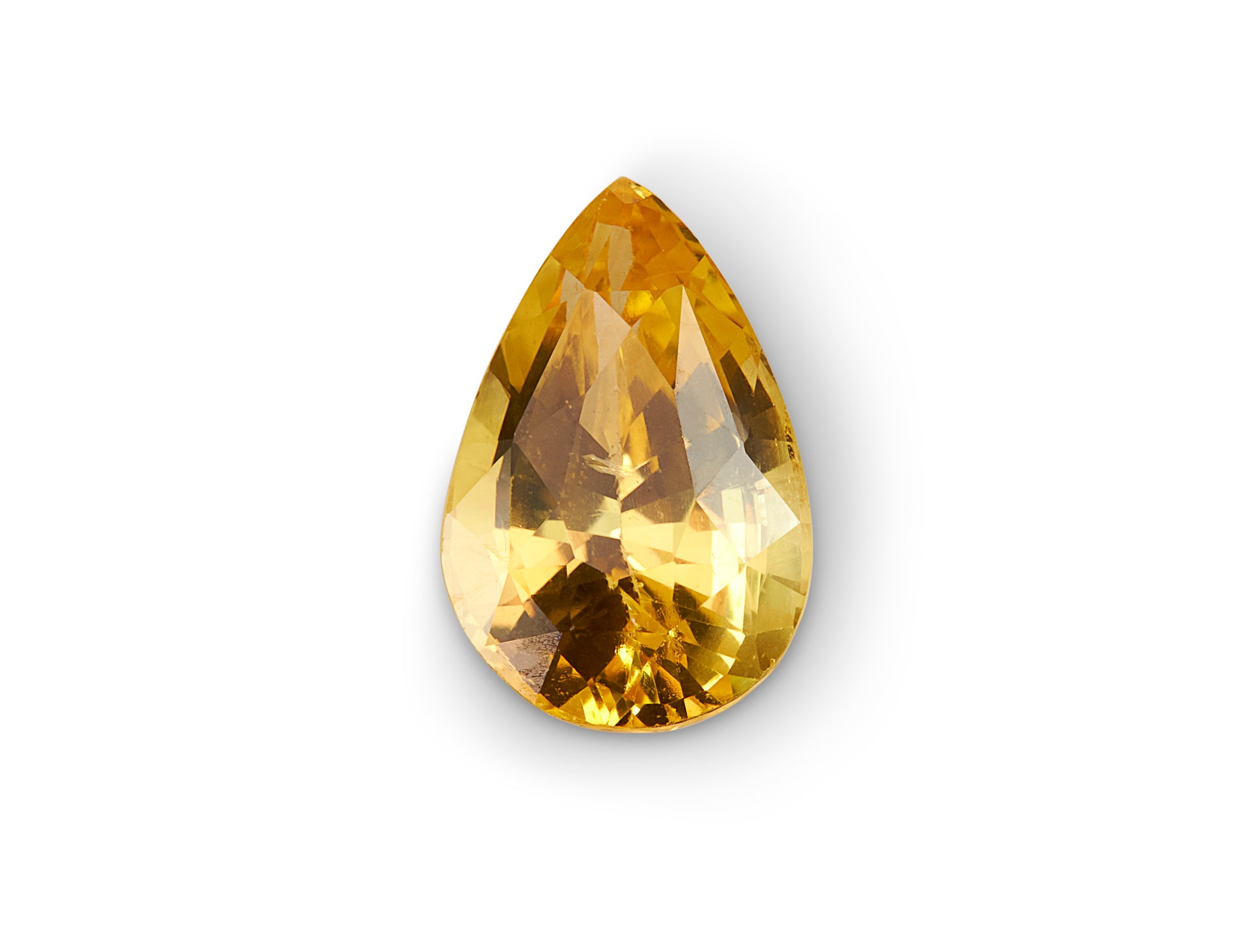 1.51ct Yellow Sapphire Pear Shape Sri Lanka Origin