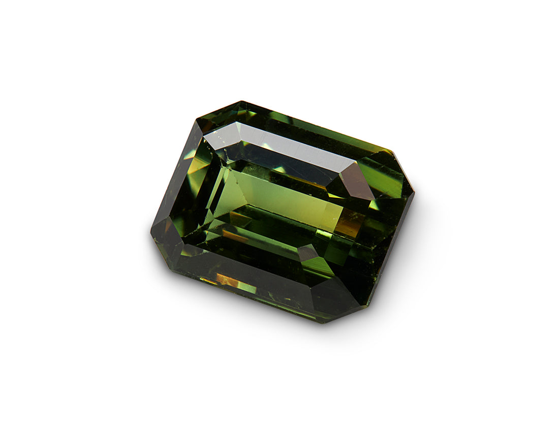 1.52ct Teal Green Sapphire Emerald Cut Tanzania Origin