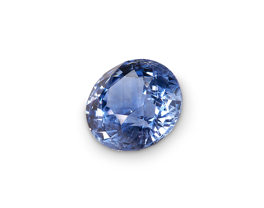 1.57ct Cornflower Blue Sapphire Round Brilliant Cut Sri Lanka Origin