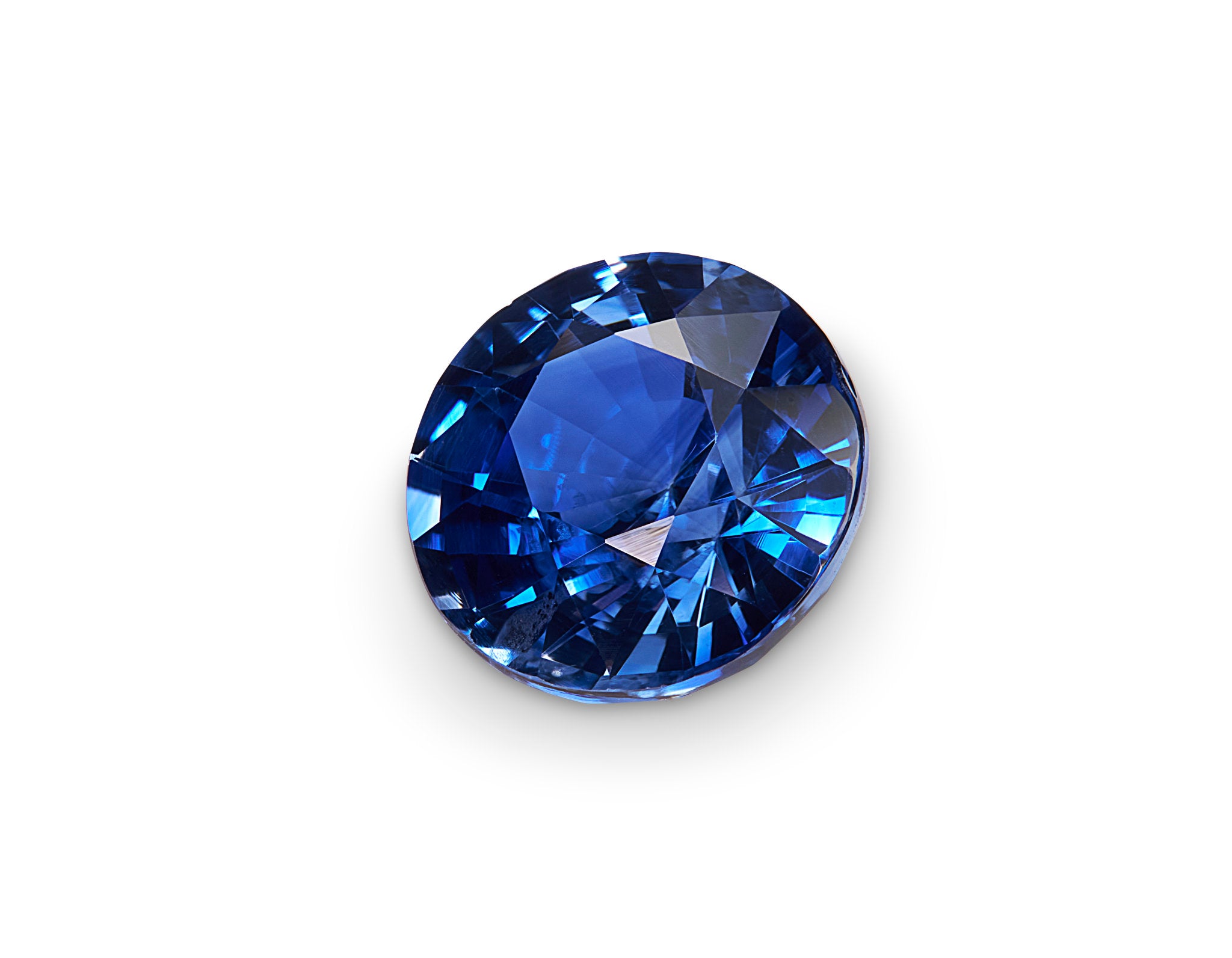 1.57ct Cornflower Blue Sapphire Round Brilliant Cut