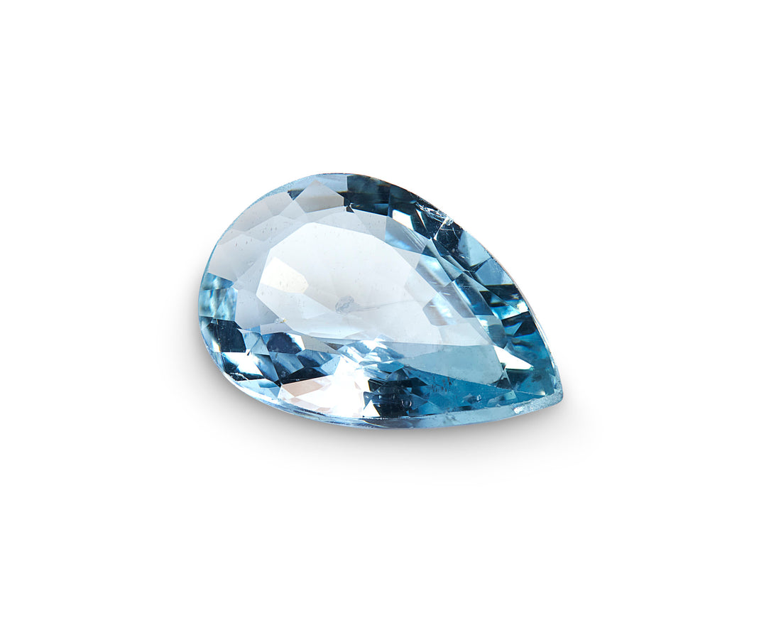 1.64ct Santa Maria Aquamarine Pear Cut Brazil Origin