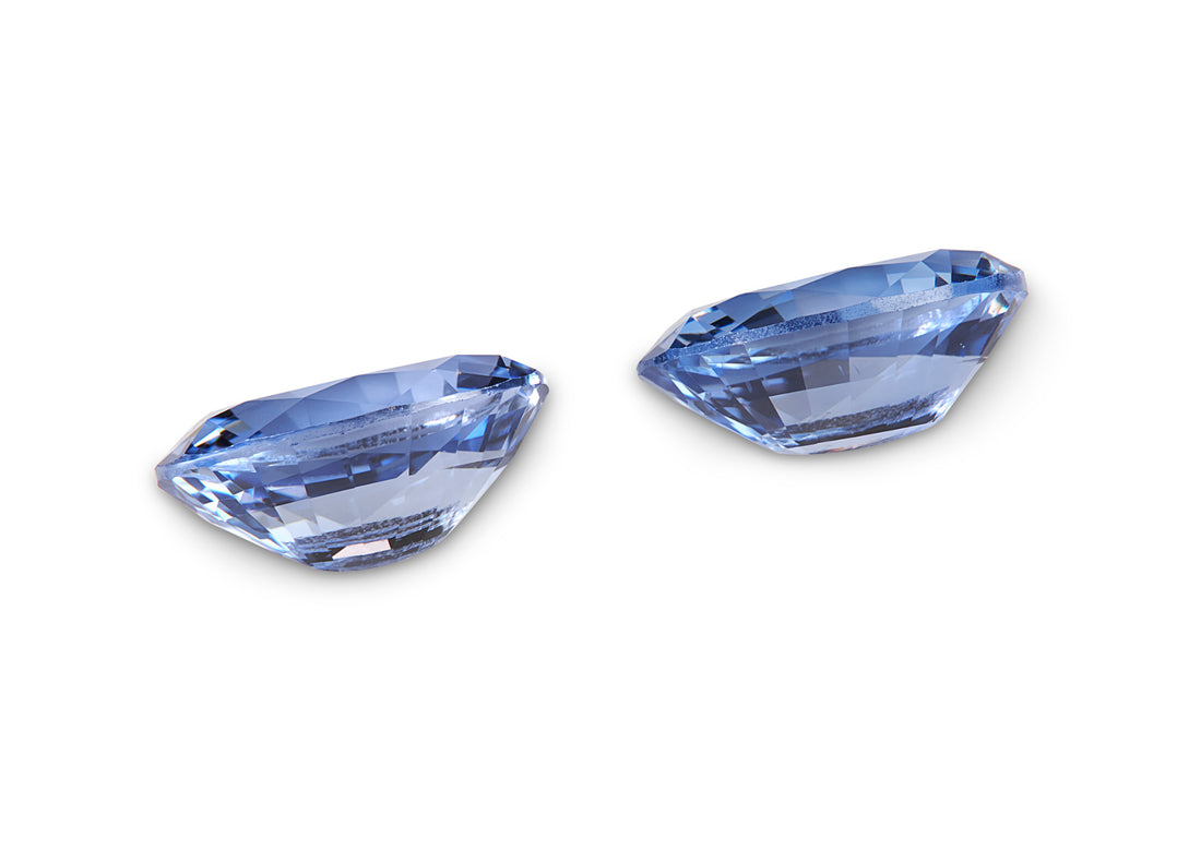 1.91ct Cornflower Blue Sapphire Pair Oval Cut Sri Lanka Origin