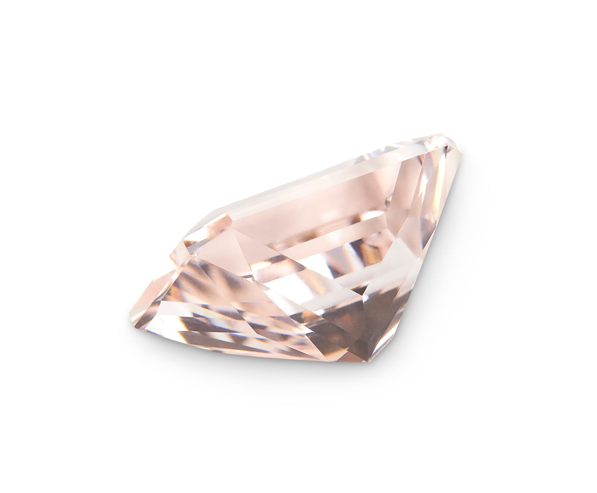 10.32 Golden Pink Morganite Emerald Cut
