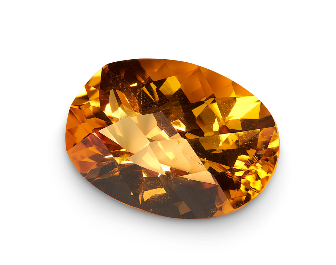 10.96ct Imperial Topaz Oval Cut Brazil Origin