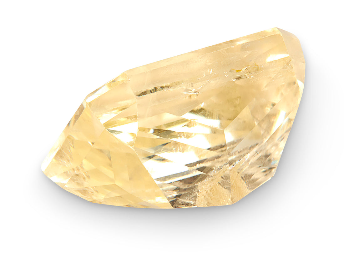 Unheated 19.57ct Yellow Sapphire from Sri Lanka