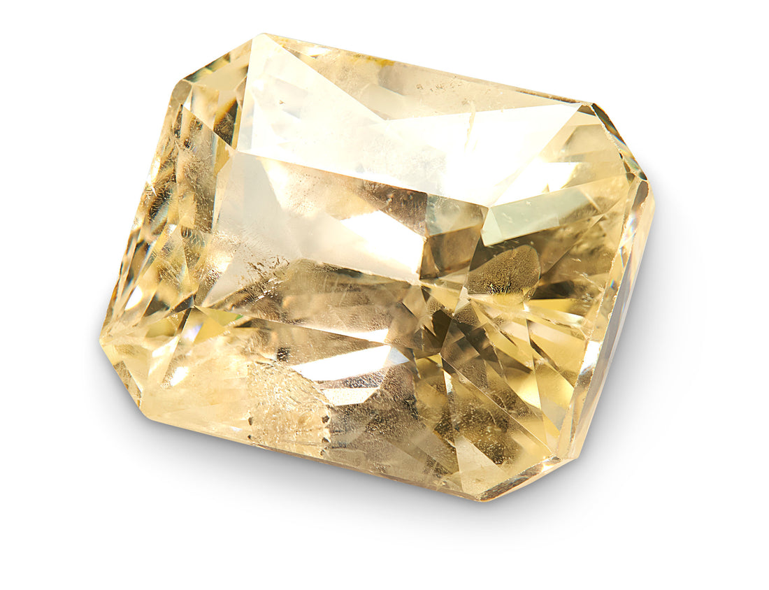 Unheated 19.57ct Yellow Sapphire from Sri Lanka