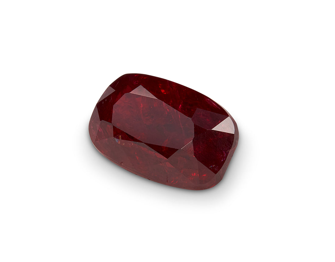 2.02ct Pigeon Blood Ruby Cushion Cut Mozambique Origin