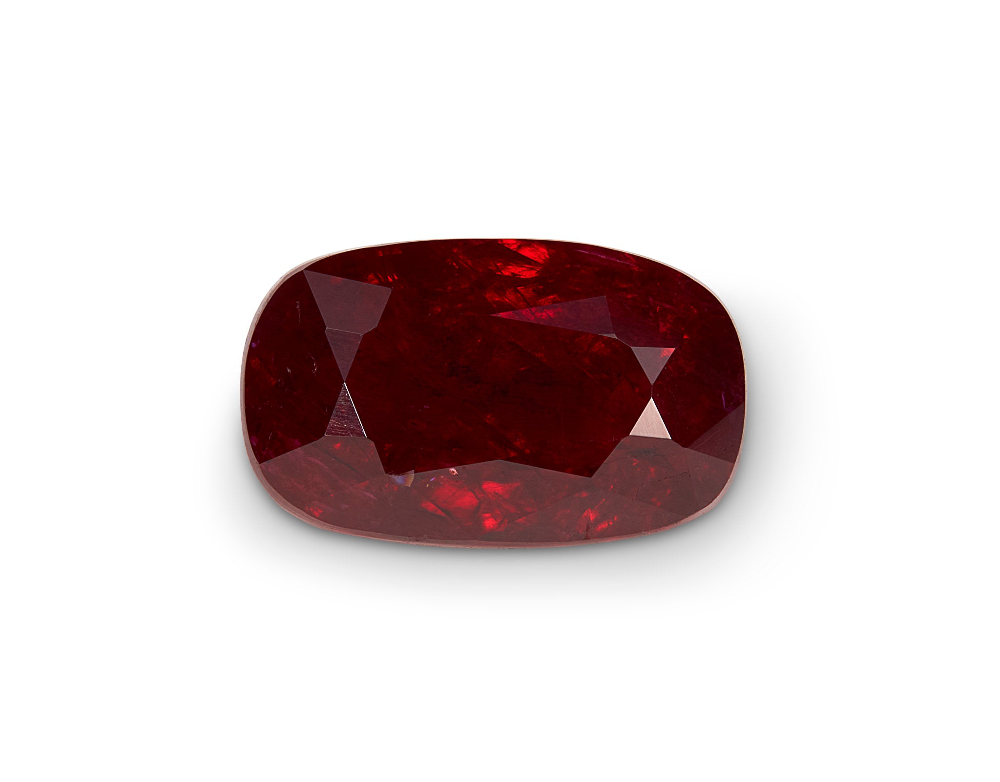 2.02ct Pigeon Blood Ruby Cushion Cut Mozambique Origin