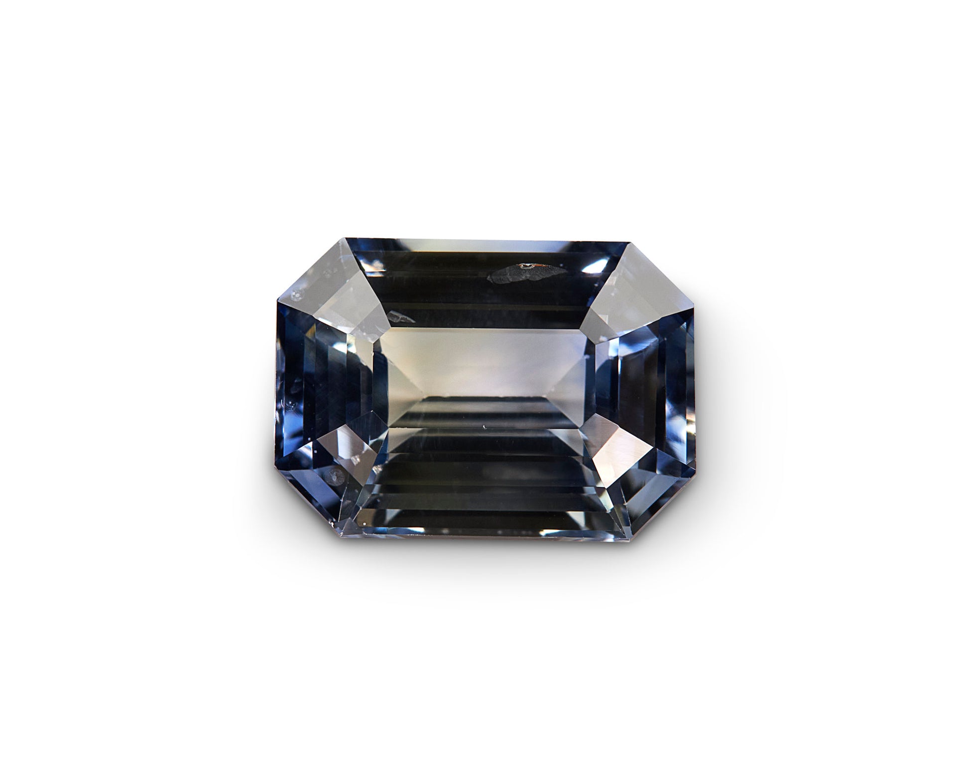 2.21ct Bi Colour Blue and Yellow Sapphire Emerald Cut 