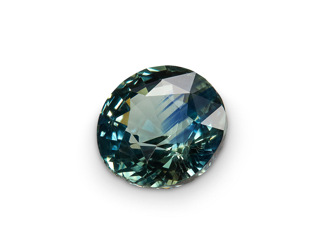 2.50ct Teal Blue Sapphire Round Cut Sri Lanka Origin