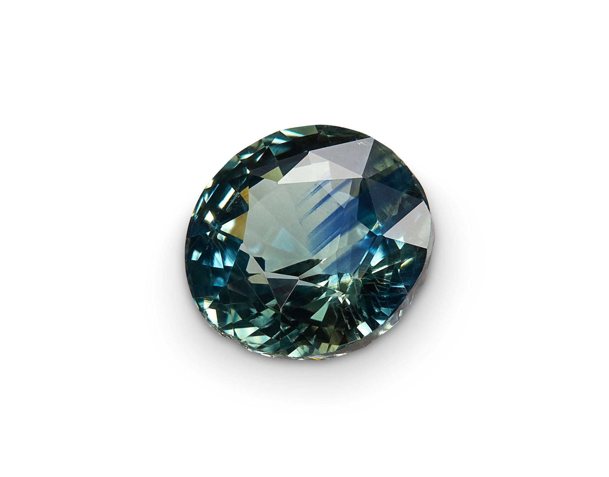 2.50ct Teal Blue Sapphire Round Cut Sri Lanka Origin