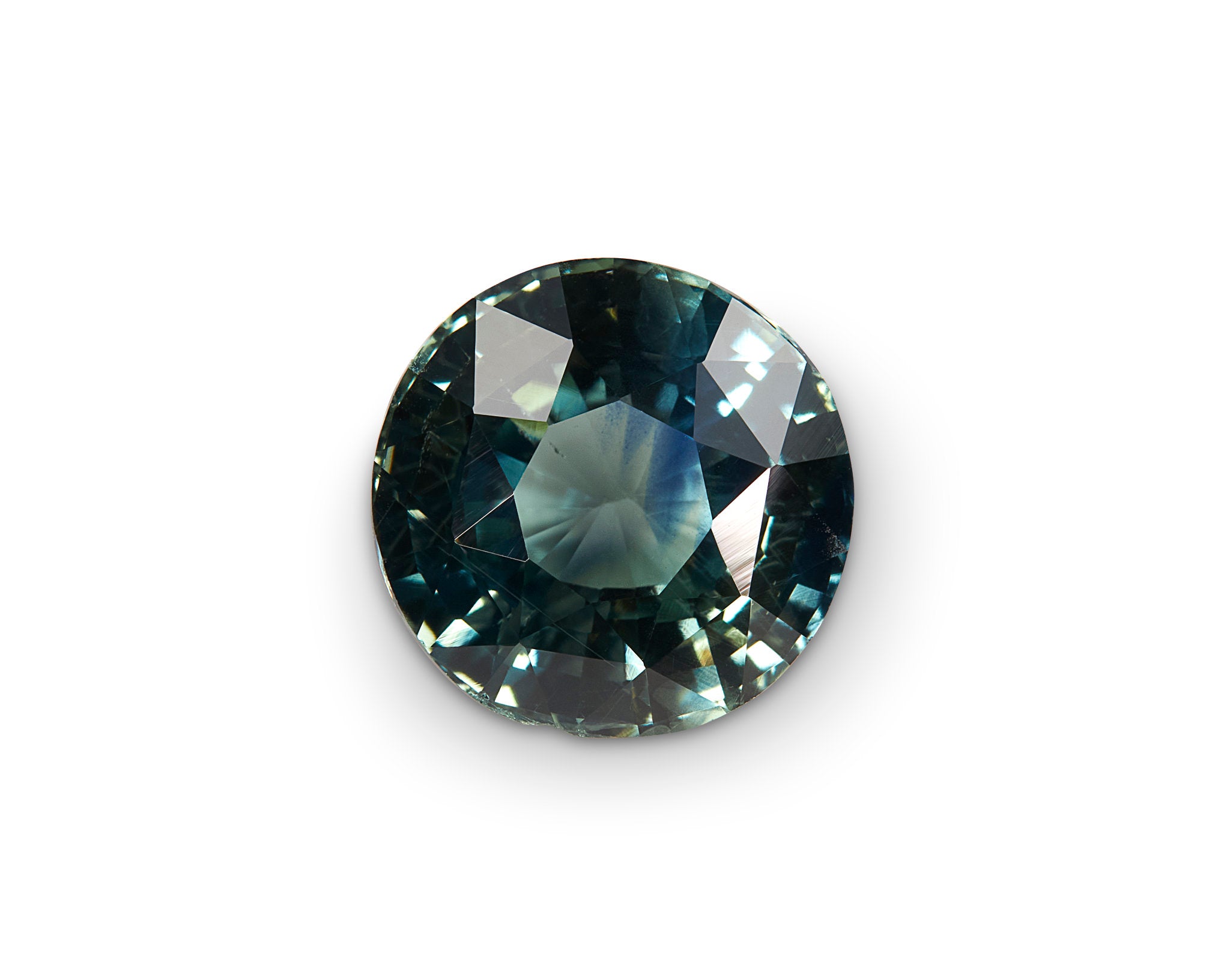 2.50ct Teal Blue Sapphire Round Cut Sri Lanka Origin