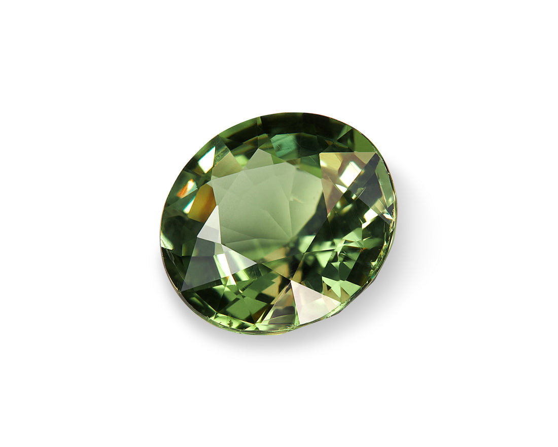 2.70ct Green Sapphire Round Brilliant Cut