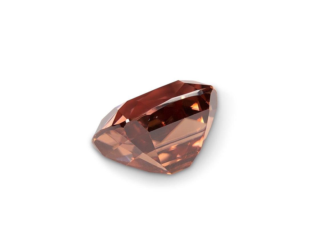 2.76ct Coral Zircon Cushion Cut