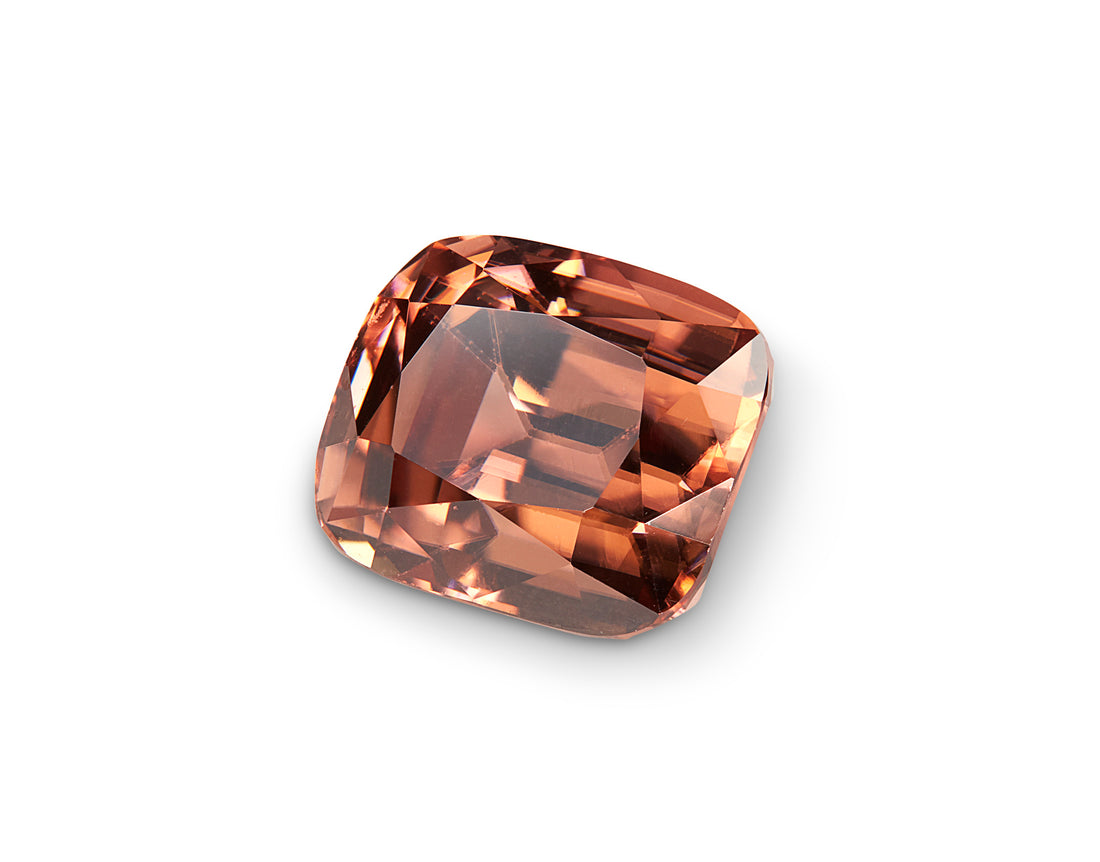 2.76ct Coral Zircon Cushion Cut