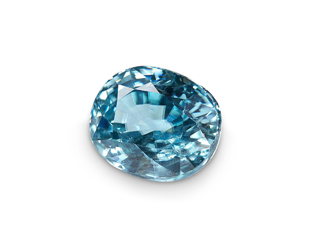 2.90ct Cambodian Blue Zircon Oval Cut