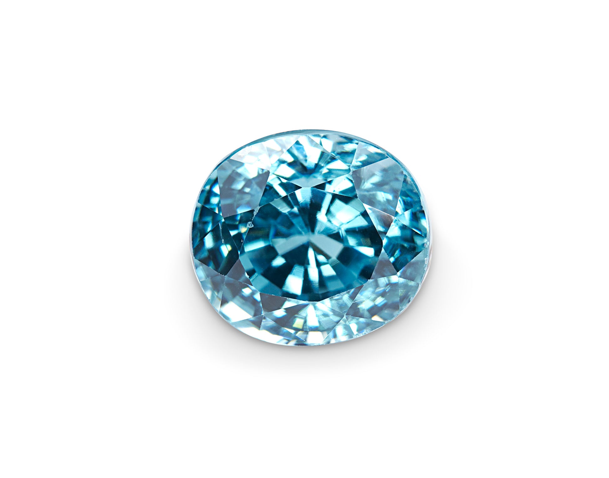 2.92ct Cambodia Blue Zircon Oval Cut