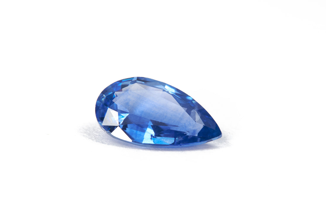 2.45ct Cornflower Blue Sapphire Pear Cut