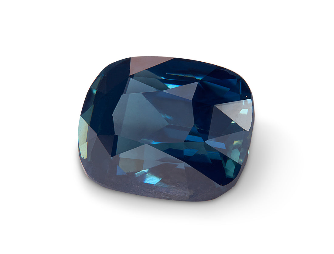 3.00 Opalescent Peacock Teal Sapphire Cushion Cut