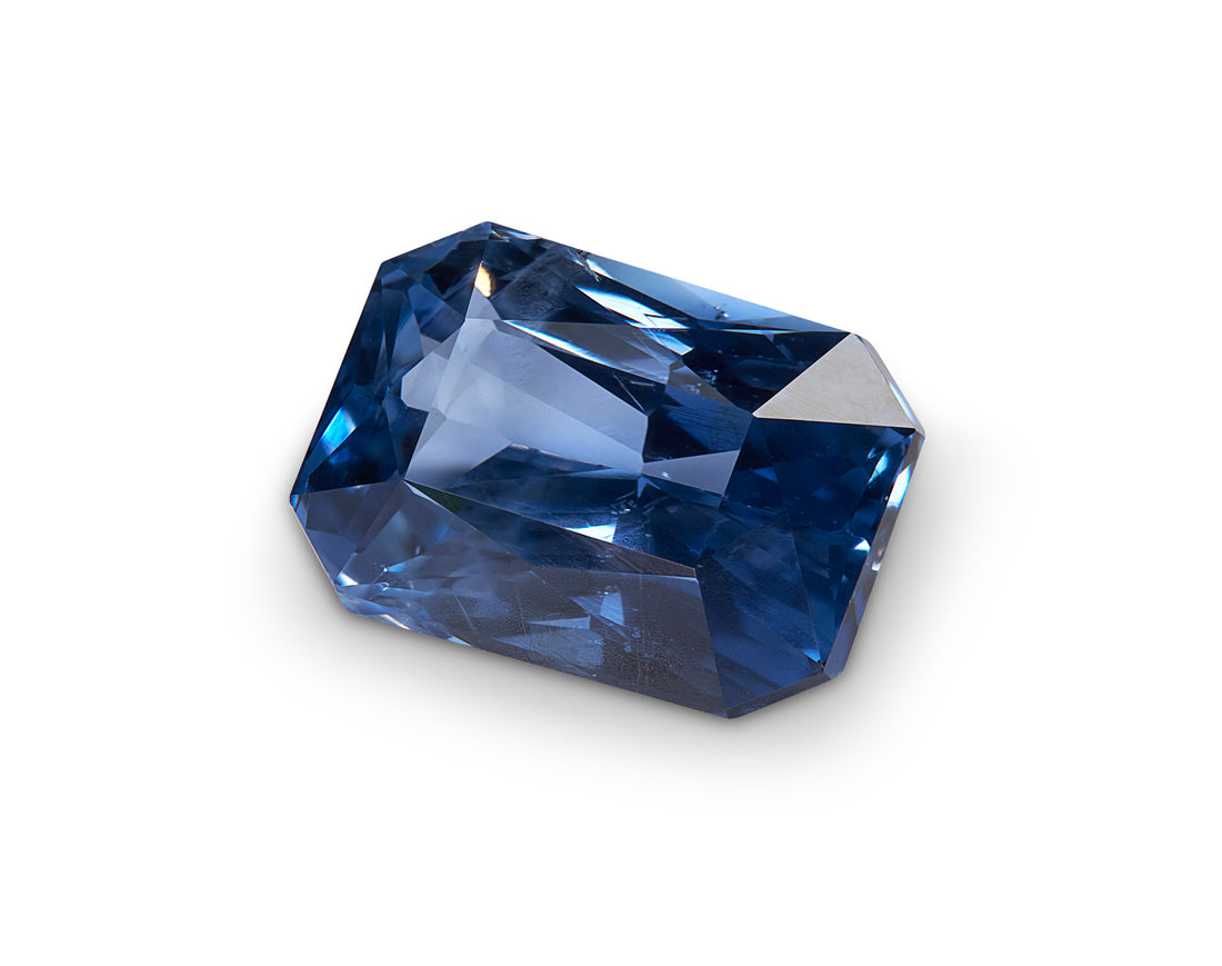 3.04ct Burmese Blue Sapphire Emerald Cut 