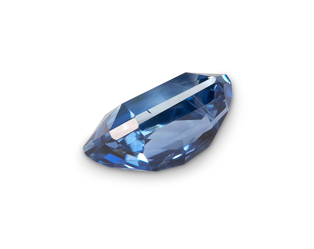 3.04ct Burmese Blue Sapphire Emerald Cut 