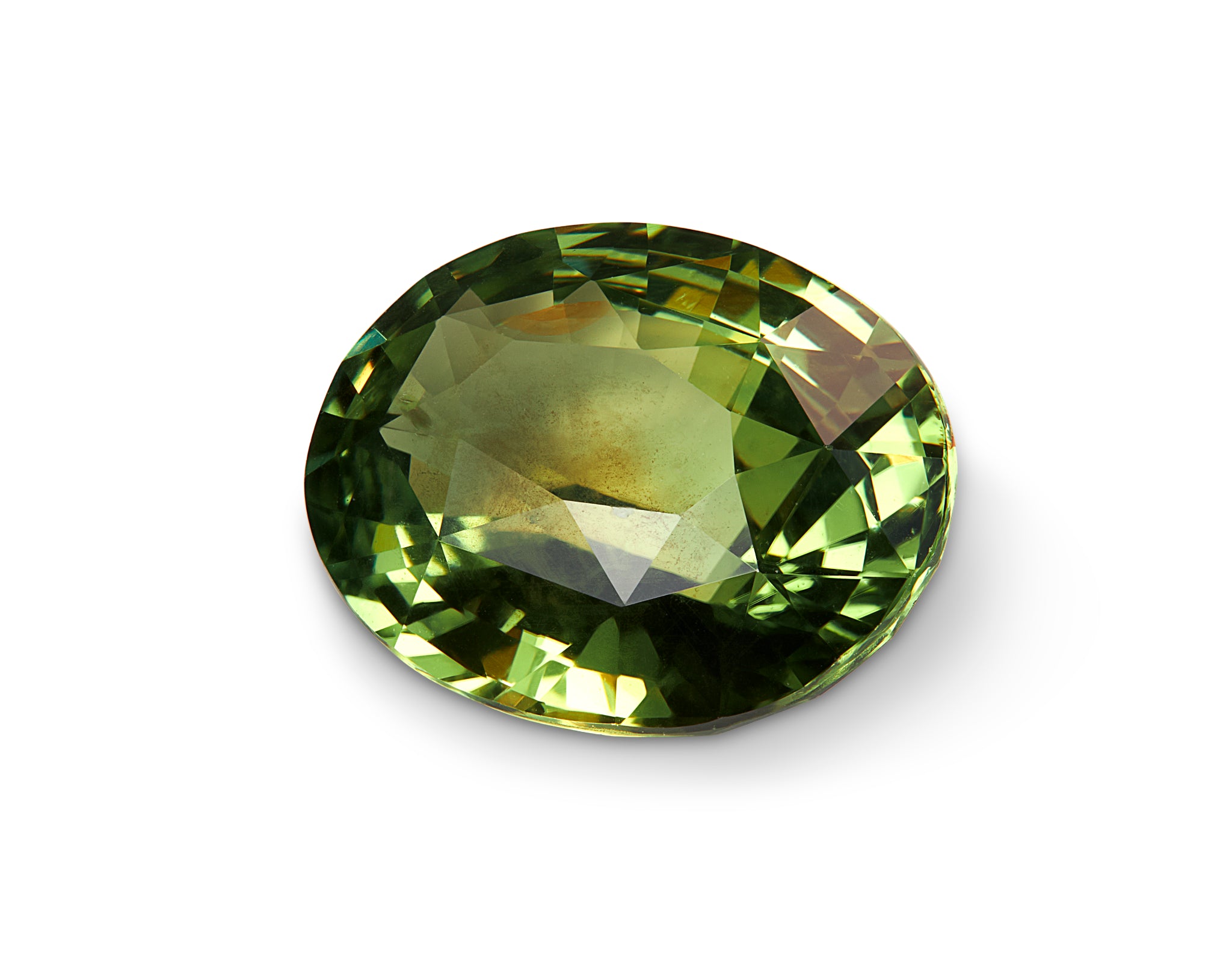 3.14ct Green Sapphire Oval Cut